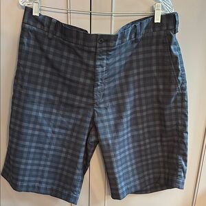 Nike Golf Men's Dri-fit Plaid Golf Shorts Black & Grey Sz 36